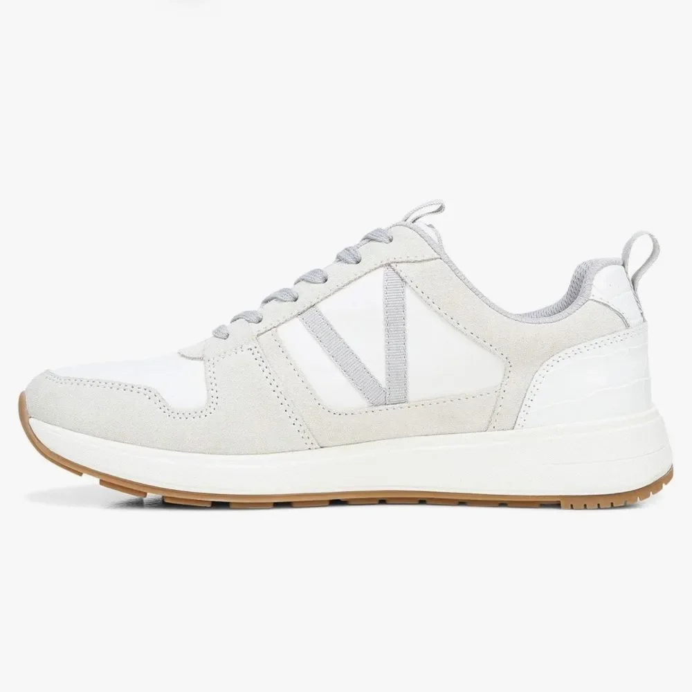 Vionic Rechelle Croc Leather Sneakers in White 11 NIB